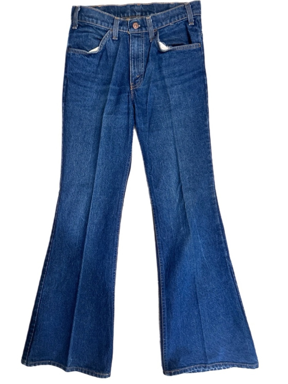 Vintage Levi's 684-0217  USA Orange Tab Bell Bottom Blue Jean SIZE:31x34